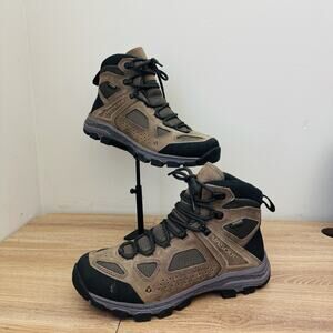 Vasque Men's Breeze Waterproof Hiking Boots Brown Leather Size 9.5W